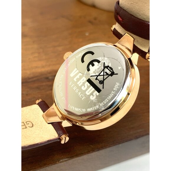 Versus by Versace Women's Watch VSPVN0520 Forlanini Rose Gold Burgundy Leather - Picture 7 of 14